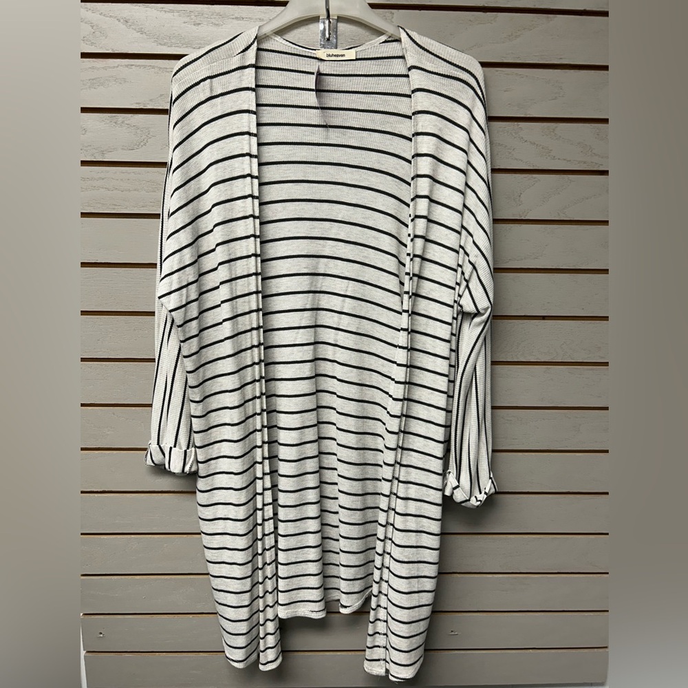 Bluheaven Black and White Striped Top